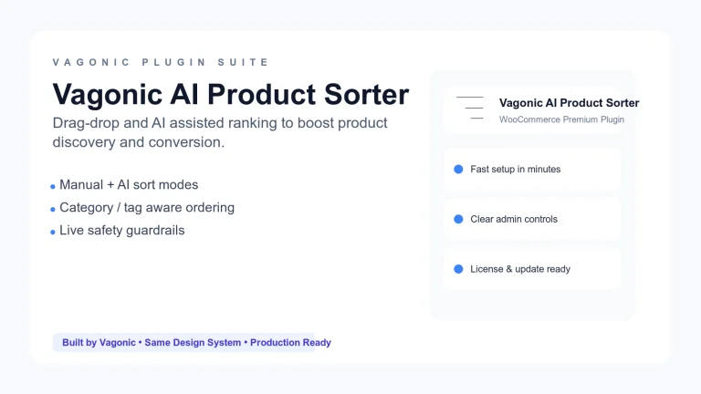 Vagonic AI Product Sorter for WooCommerce