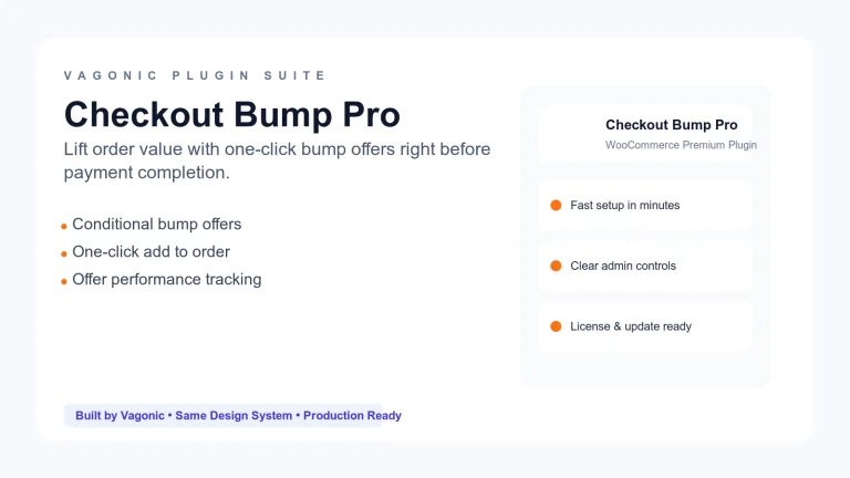 Vagonic Checkout Bump Pro