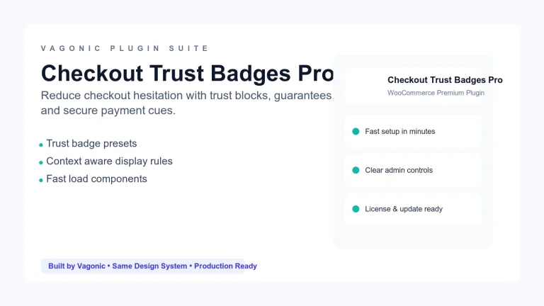 Vagonic Checkout Trust Badges Pro