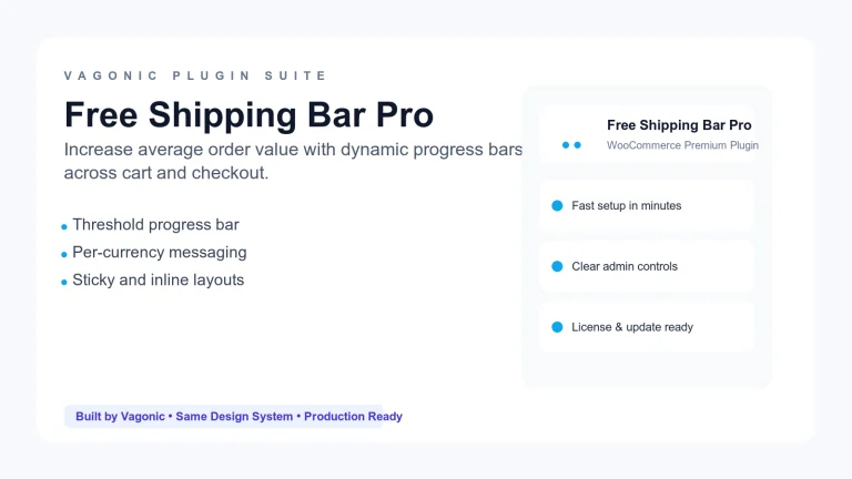 Vagonic Free Shipping Bar Pro